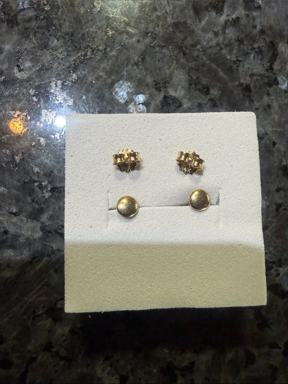 Classic Gold Button Stud Earrings for Women